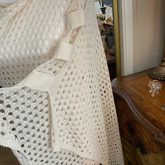 Chicos Elegant White Knit Sweater - Picture 2 of 11